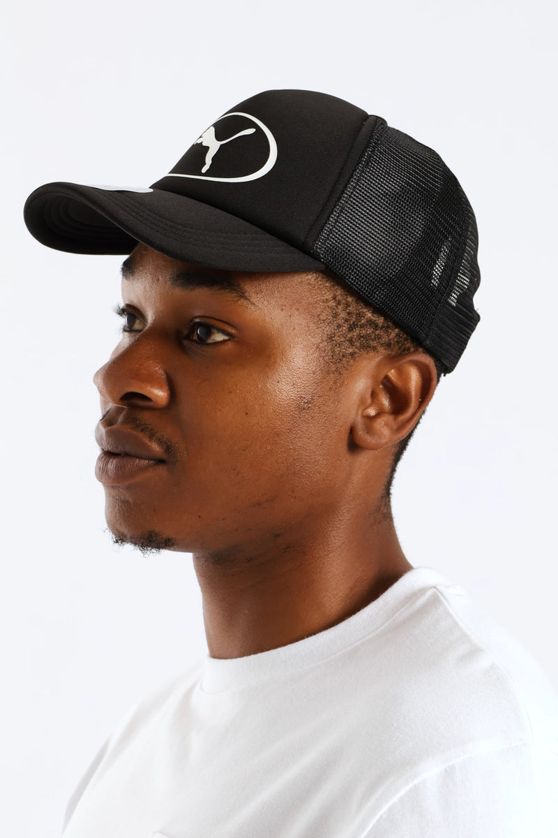 Essential Cat Logo Trucker Cap - Black
