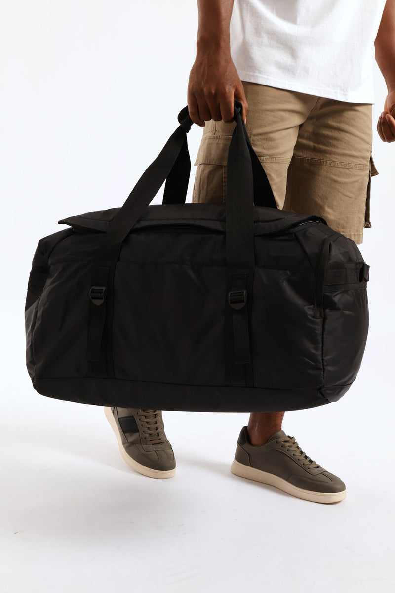 Nylon Holdall Bag - Black