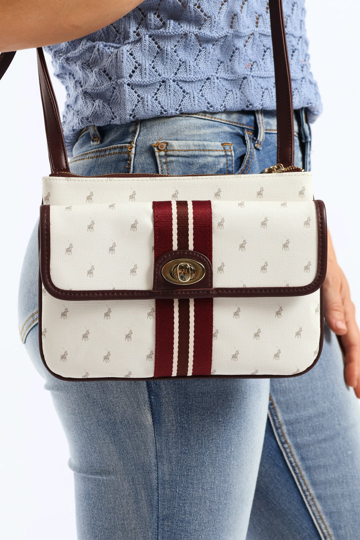 Oxford Double Pocket Sling Bag - Grey