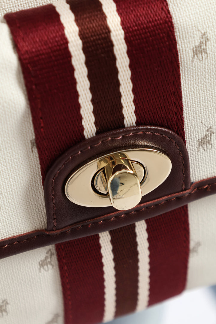 Oxford Double Pocket Sling Bag - Grey