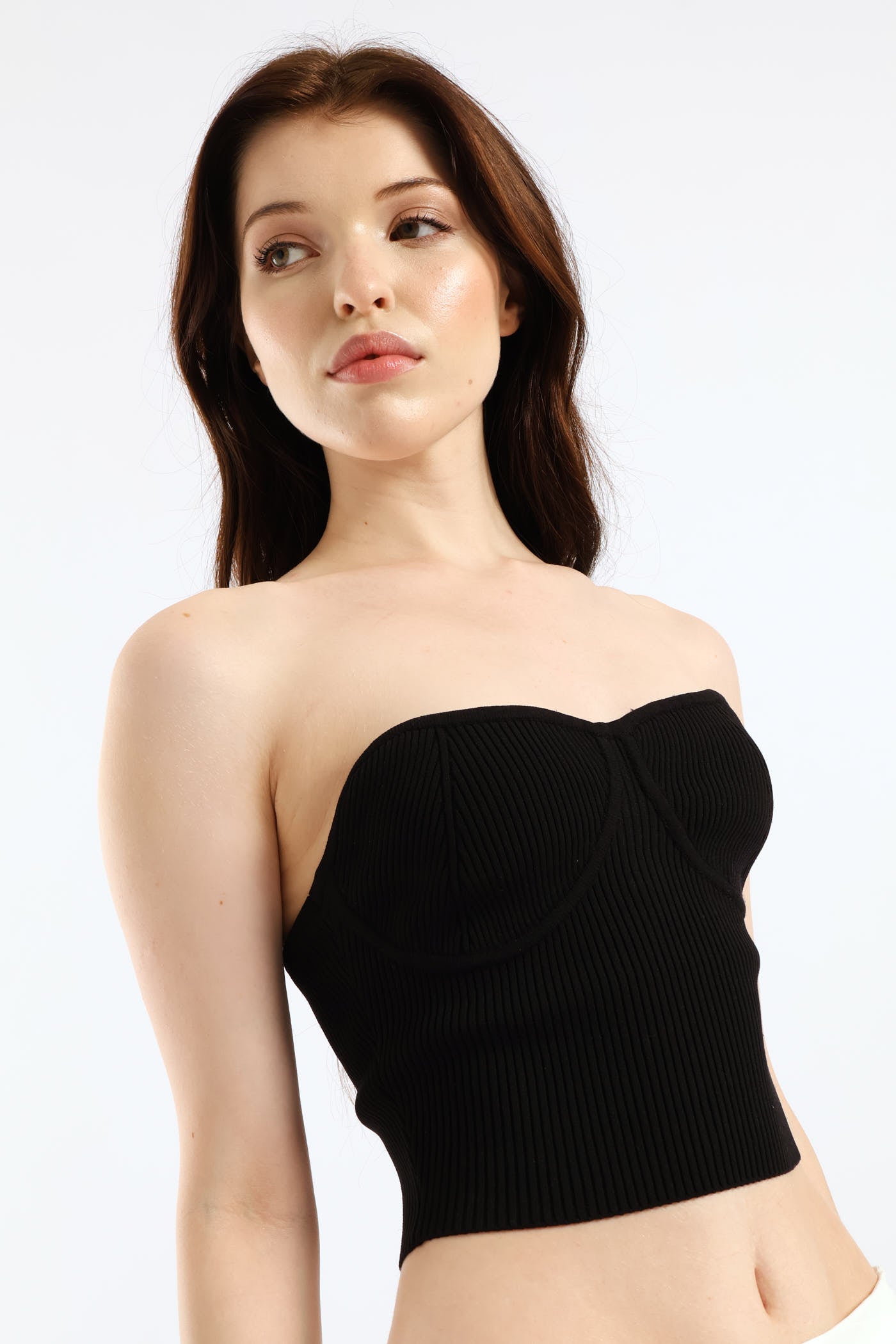 Ladies Sleeveless Cropped Tube Sweater - Black – Edgars