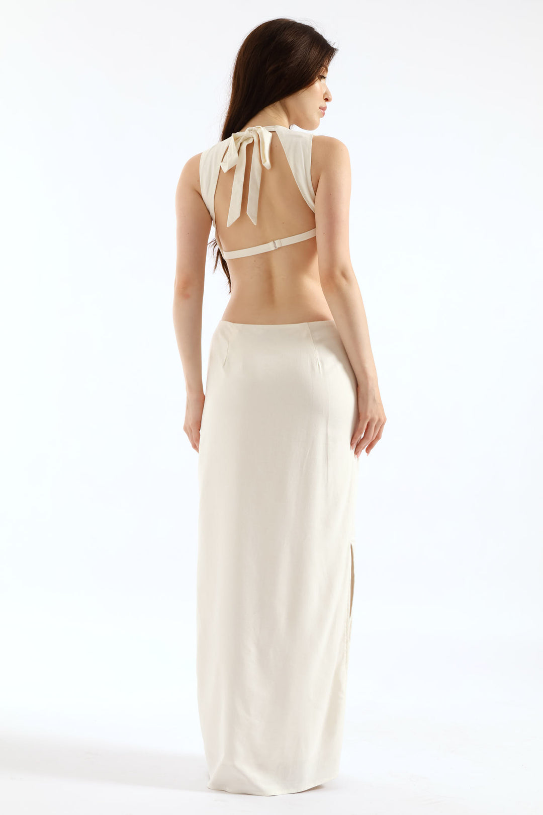 Sleeveless Maxi Dress - White