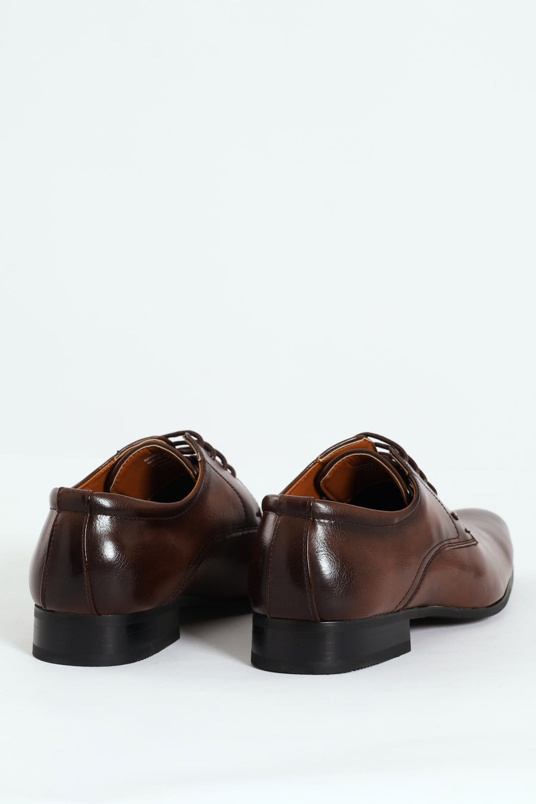 Laser Toecap Lace Up Derby Shoe - Brown