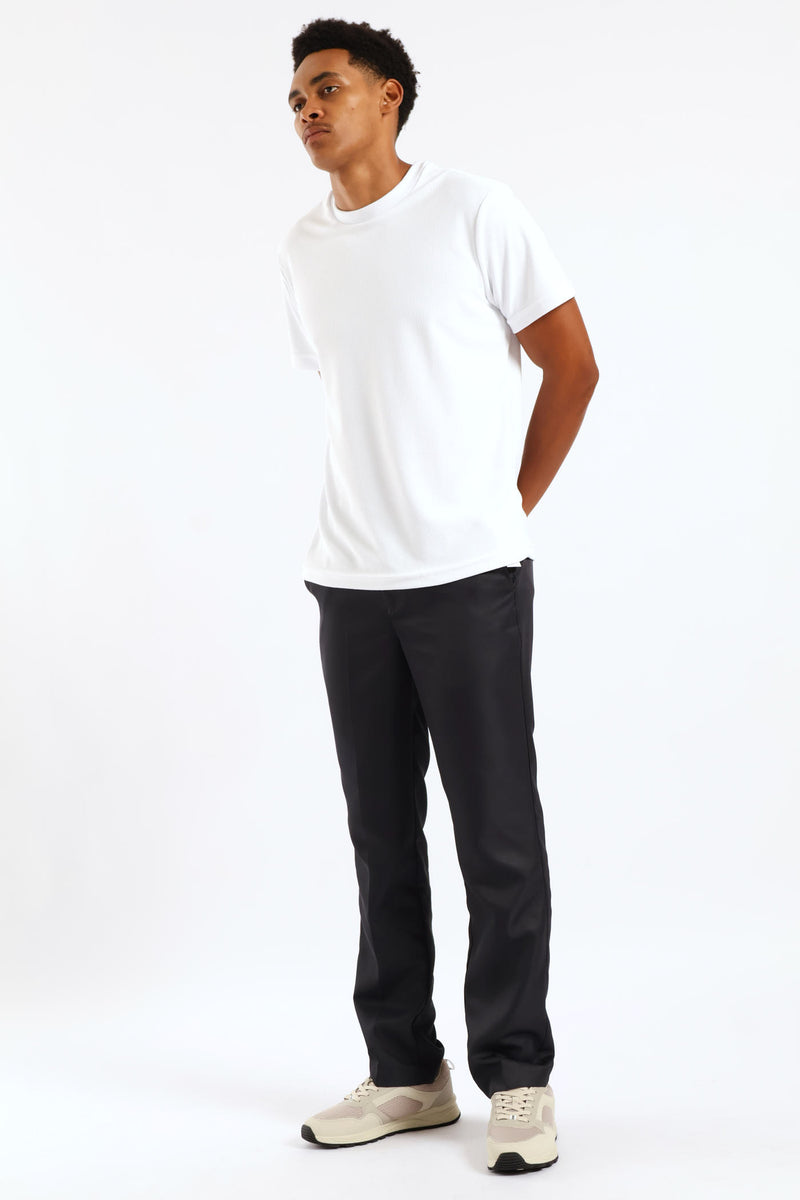 Half Elasticated Chino Trouser - Charcoal