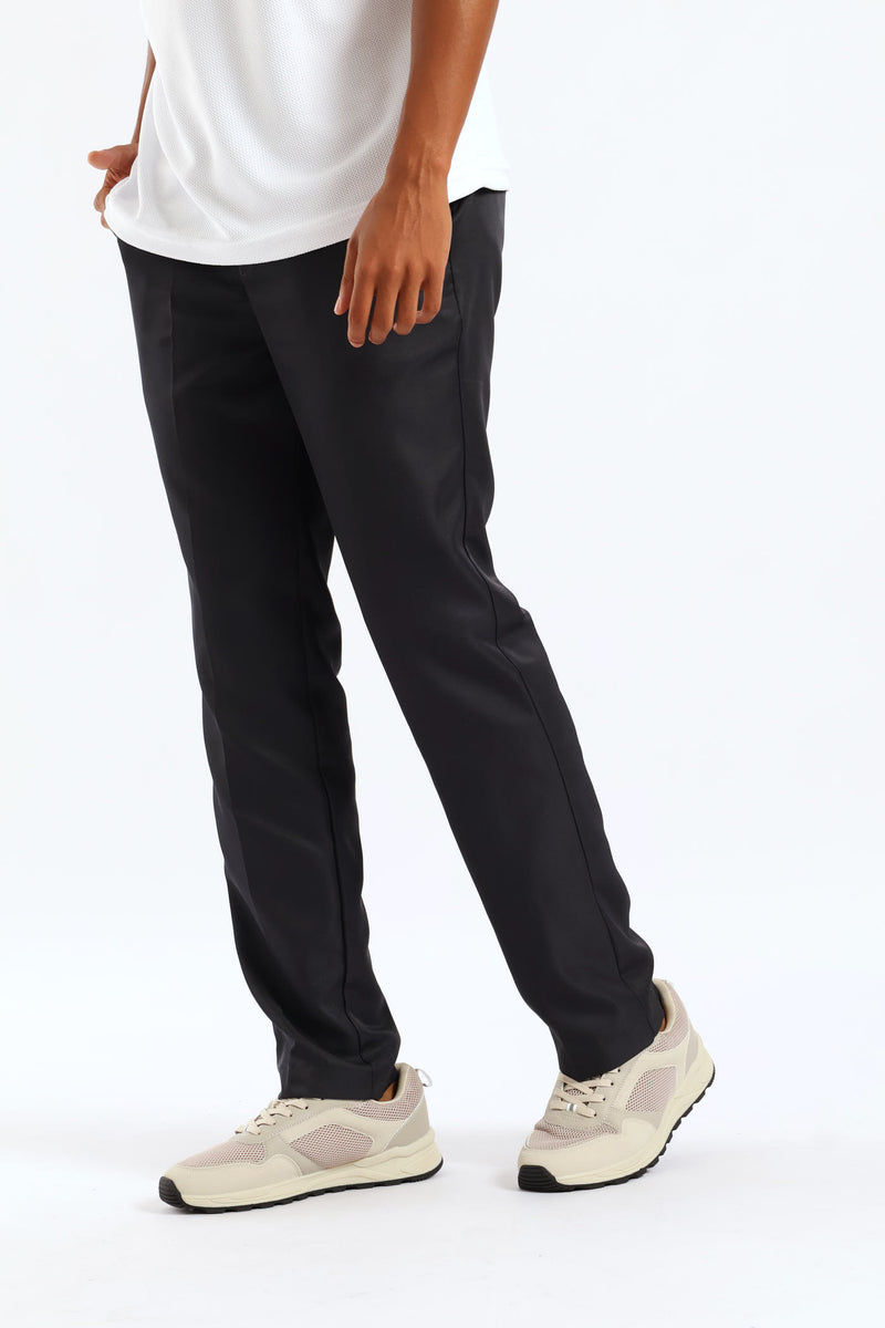 Half Elasticated Chino Trouser - Charcoal