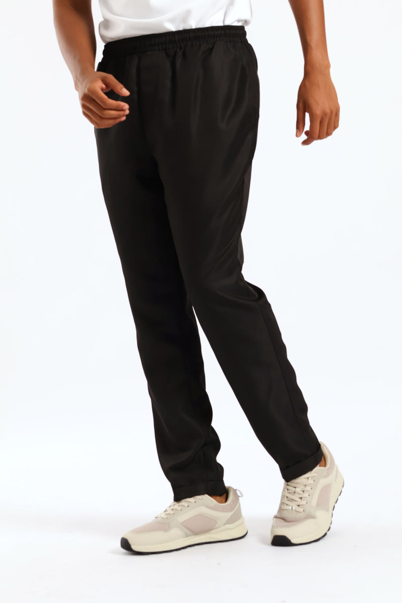 Full Elasticated Pull On Trouser - Black