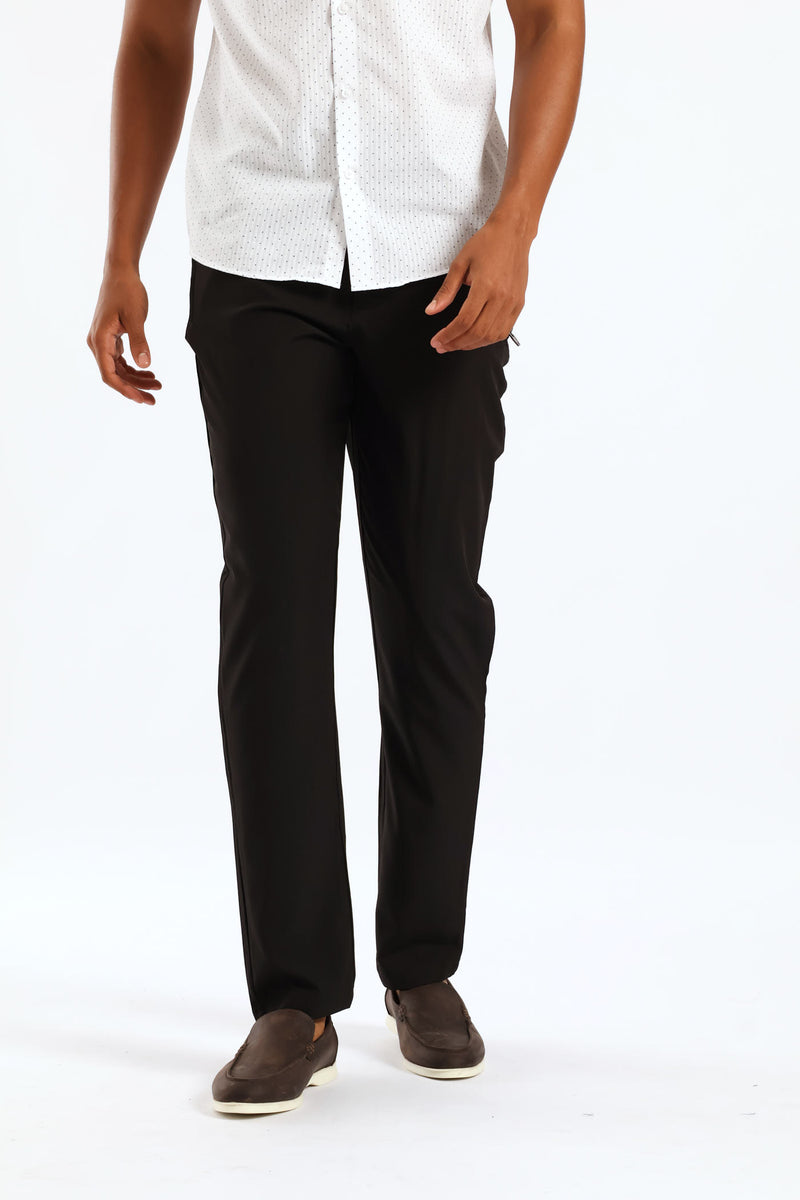 Zip Detail Trouser - Black