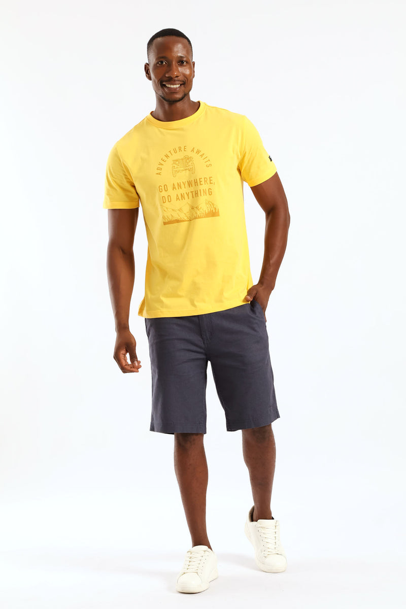 Fashion Mono Graphic Tee - Yellow