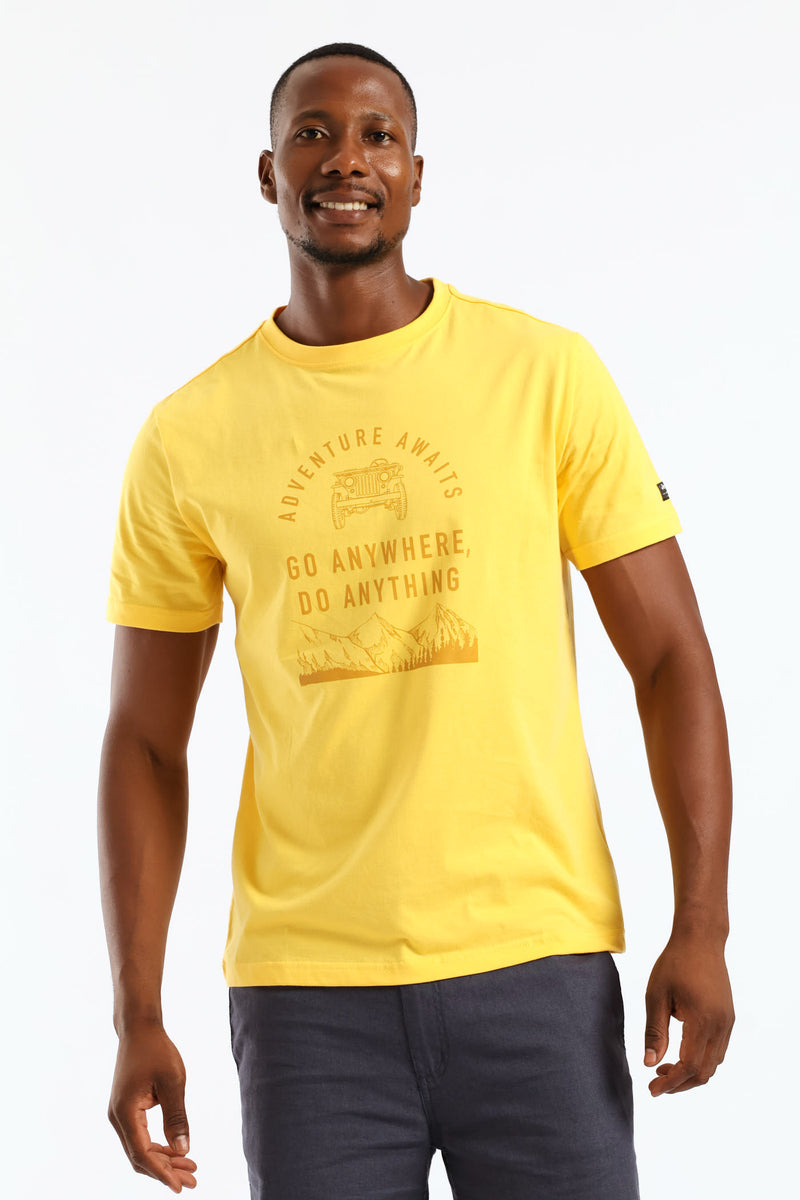 Fashion Mono Graphic Tee - Yellow