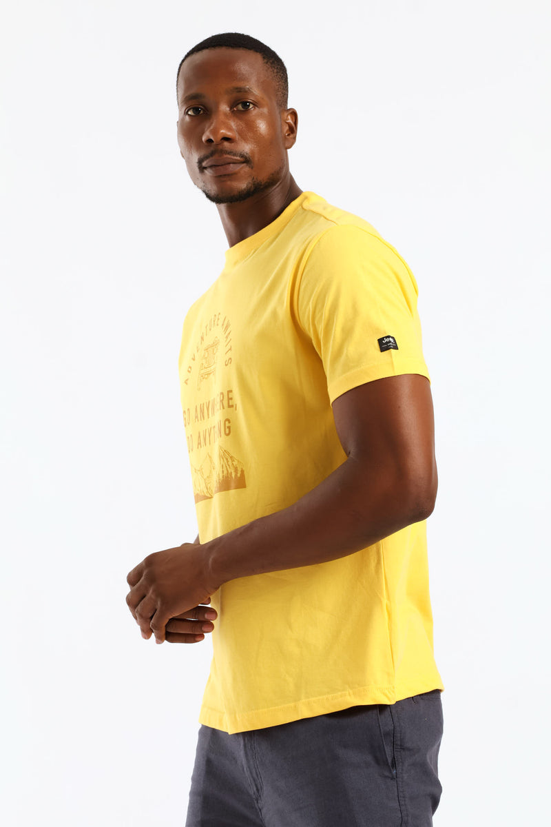 Fashion Mono Graphic Tee - Yellow
