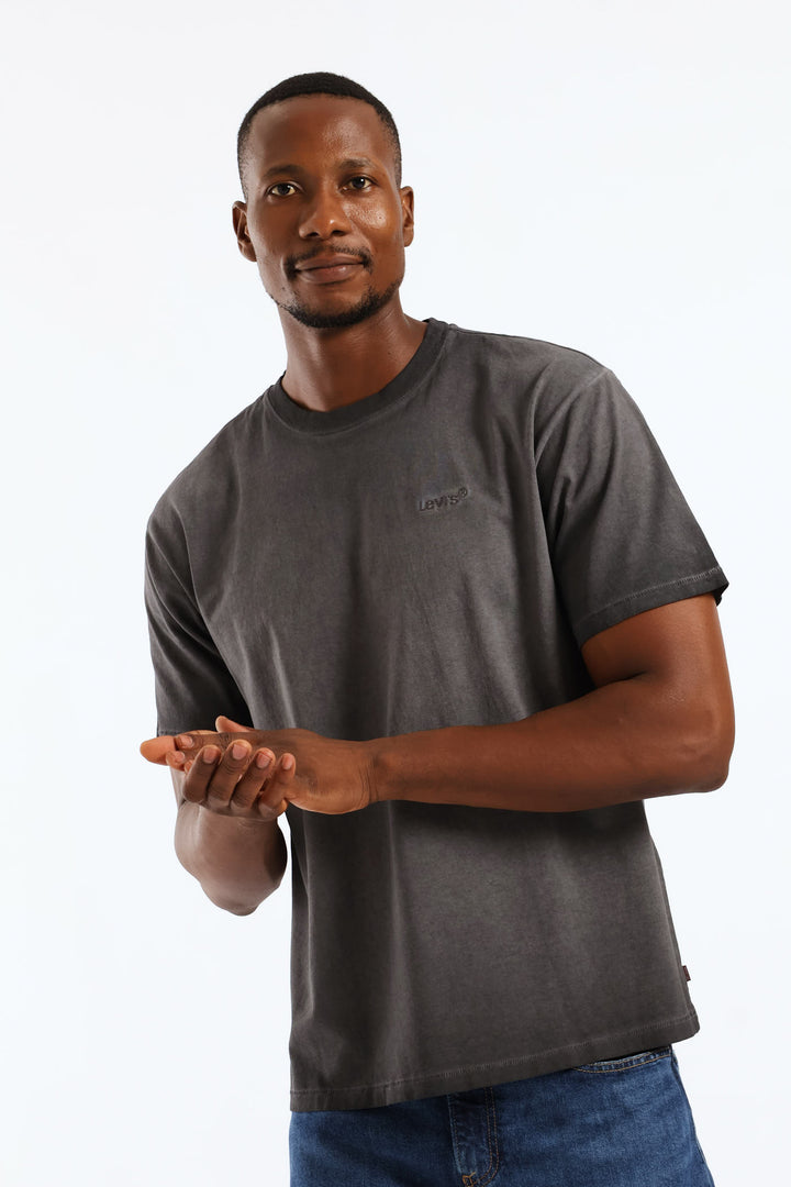 Red Tab Vintage Tee - Grey