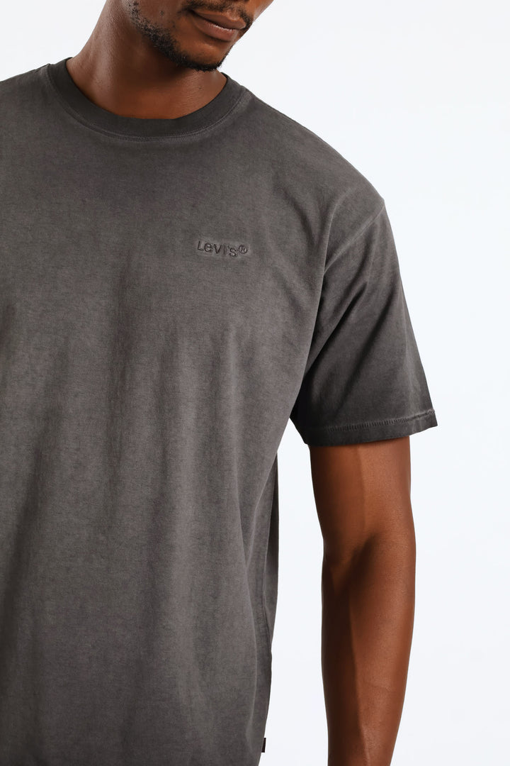 Red Tab Vintage Tee - Grey