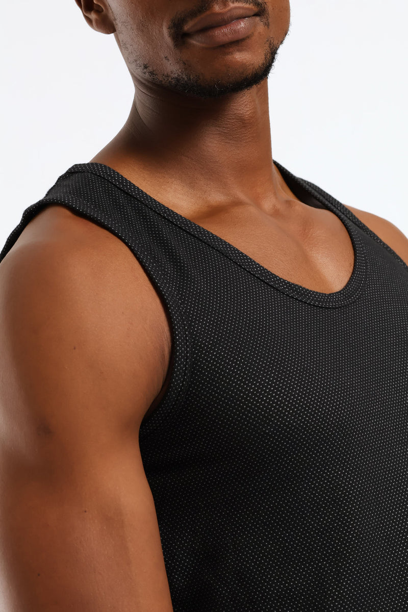 2 Pack Eyelet Vests - Black/White