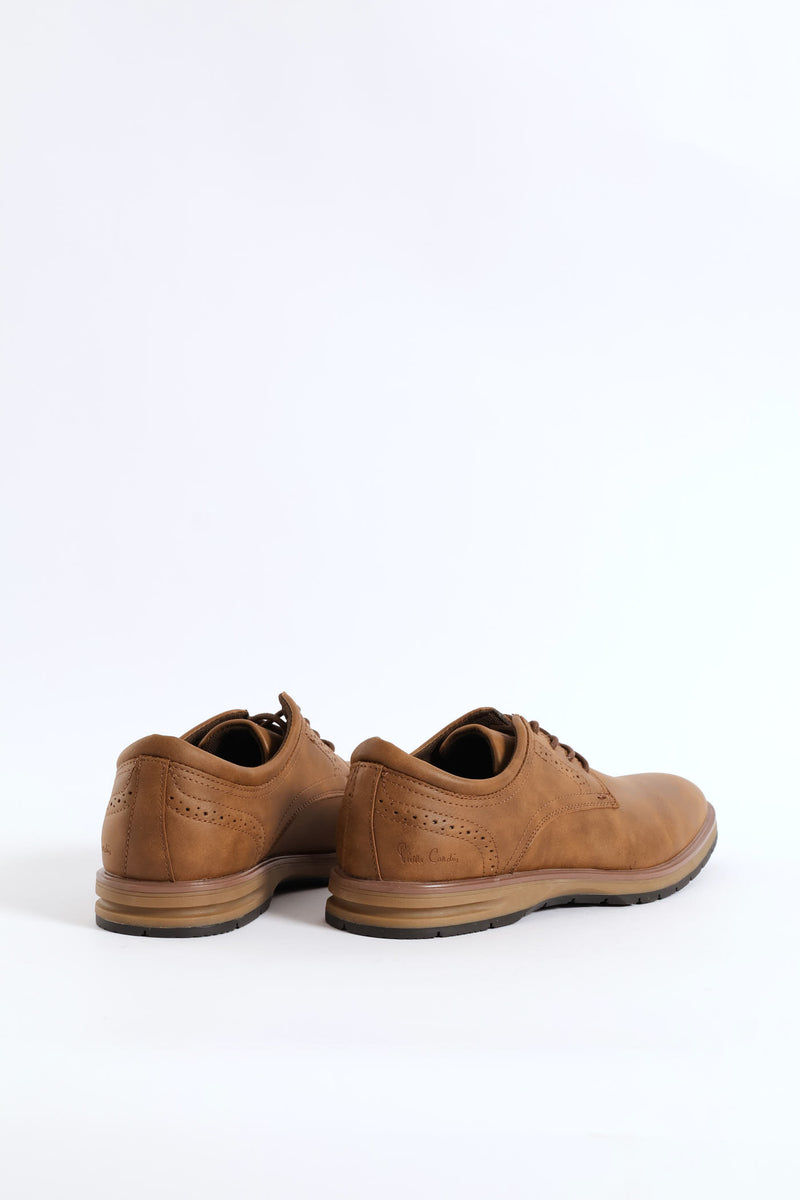 Smart Casual Lace Up Derby Shoe - Tan