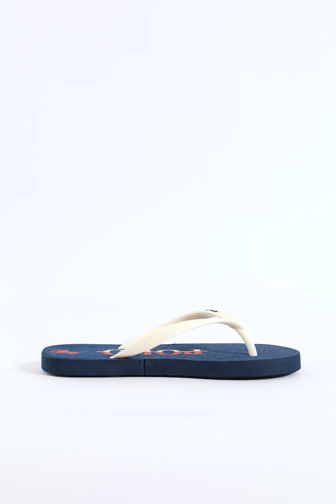 Boys Flip Flop - Navy/White