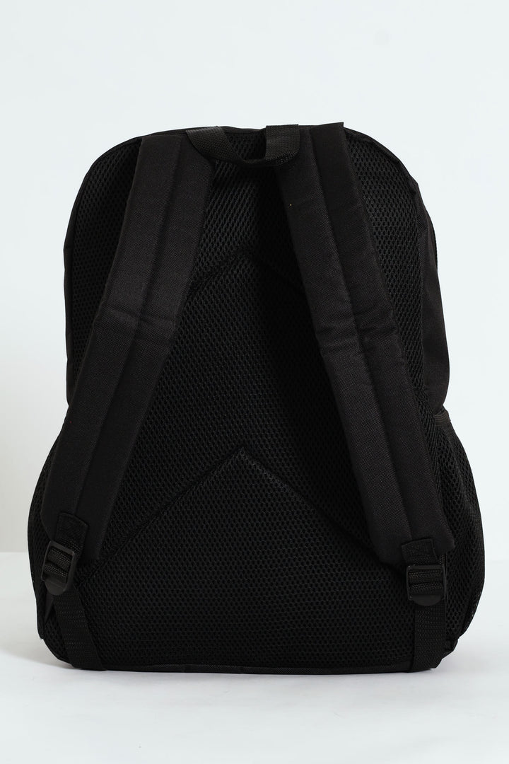 Solid Print Backpack - Black