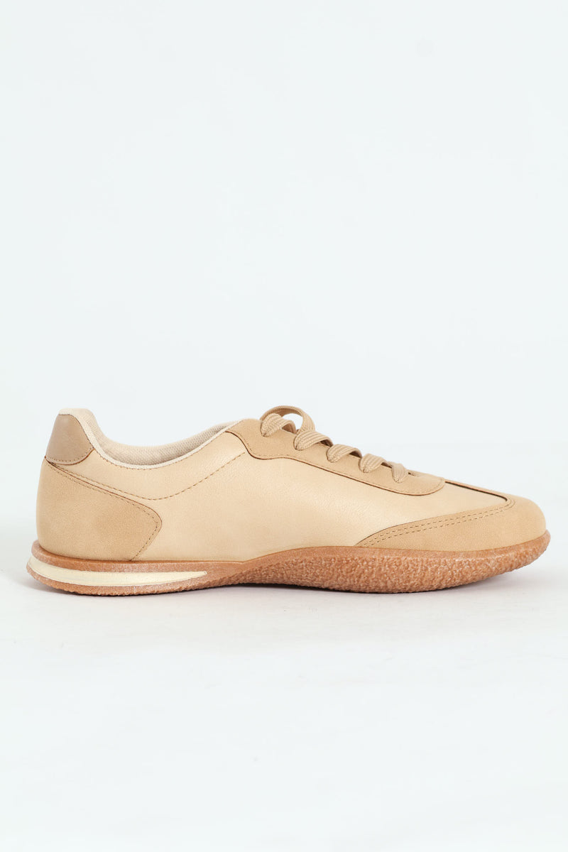 Wembi 1 Retro Lace Up Sneaker - Beige