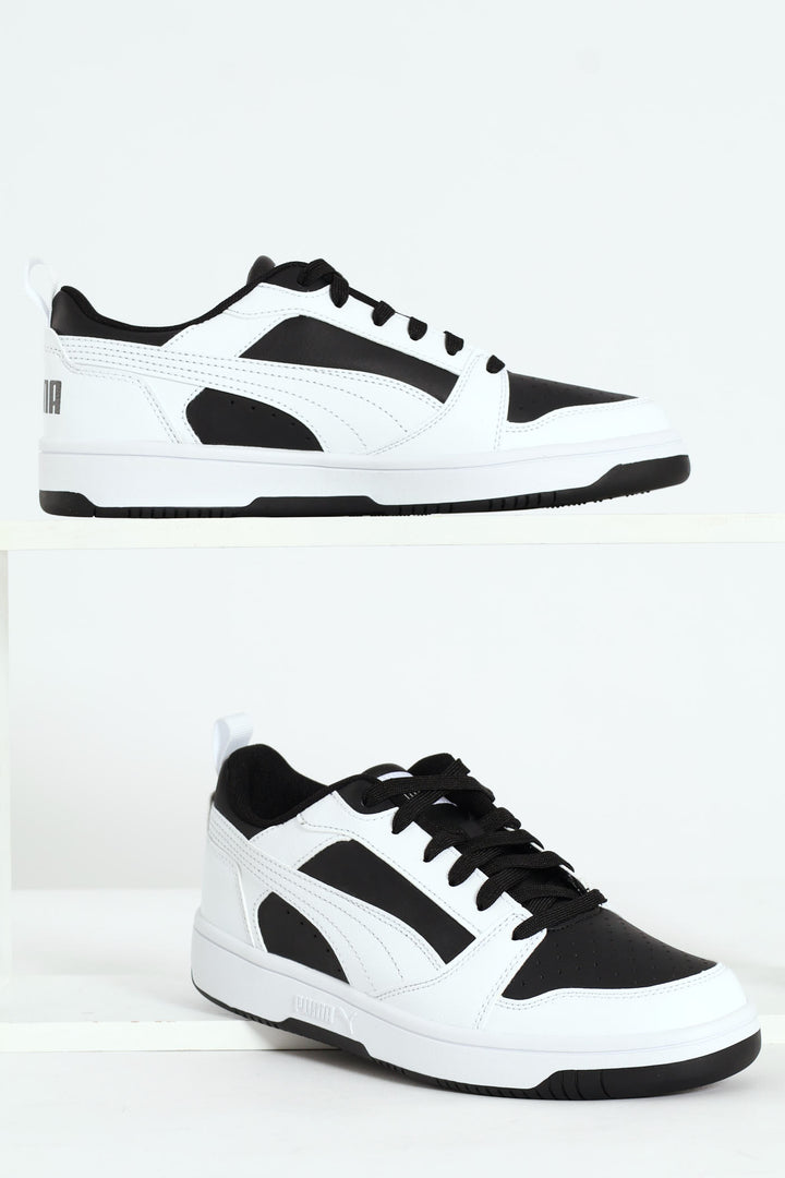 Rebound V6 Low Court Sneaker - Black/White