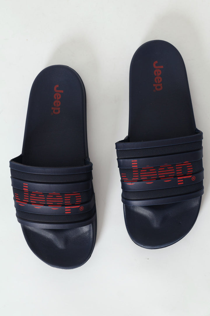Sunny Pool Slide Sandal - Navy/Red