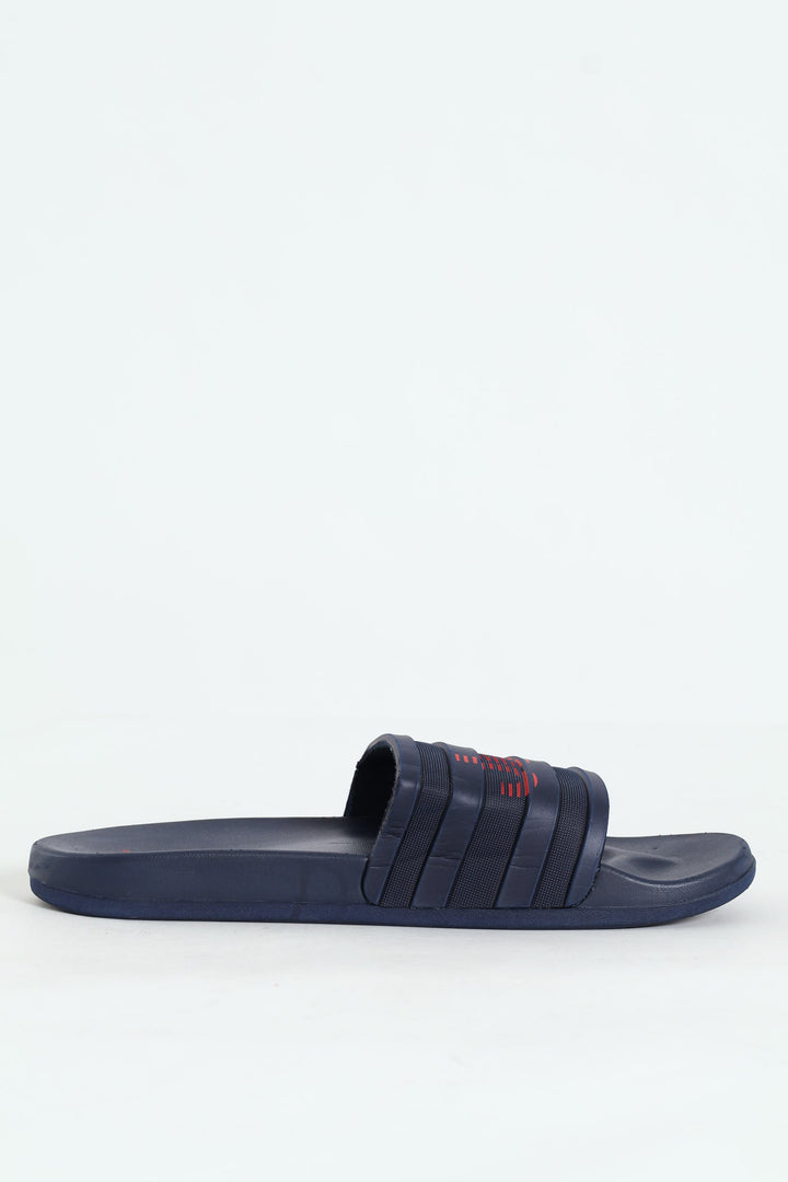 Sunny Pool Slide Sandal - Navy/Red