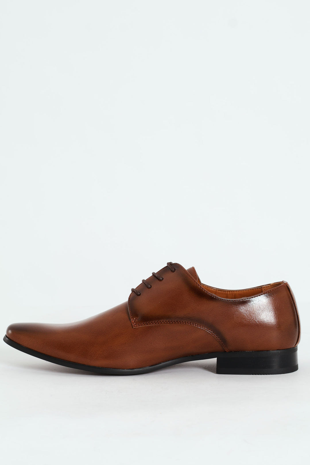 Pin Punch Detail Derby Shoe - Tan