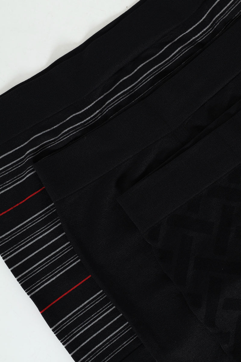 3 Pack Seamless Trunks - Black