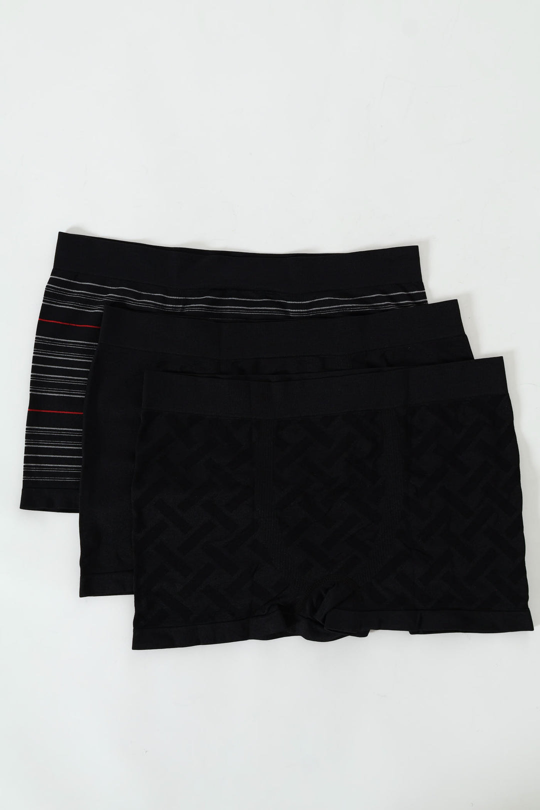3 Pack Seamless Trunks - Black