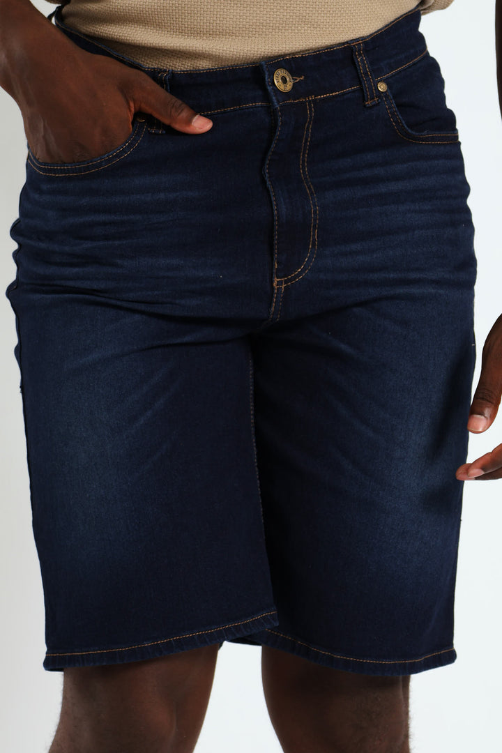 5 Pocket Denim Short - Blue/Black