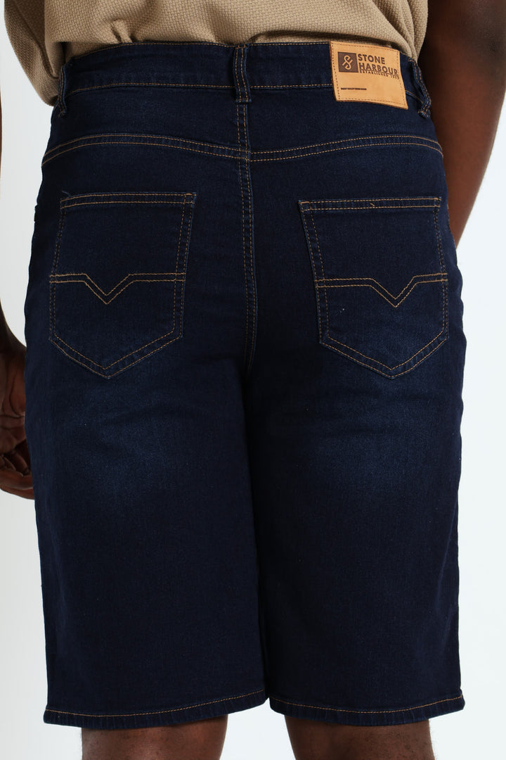 5 Pocket Denim Short - Blue/Black