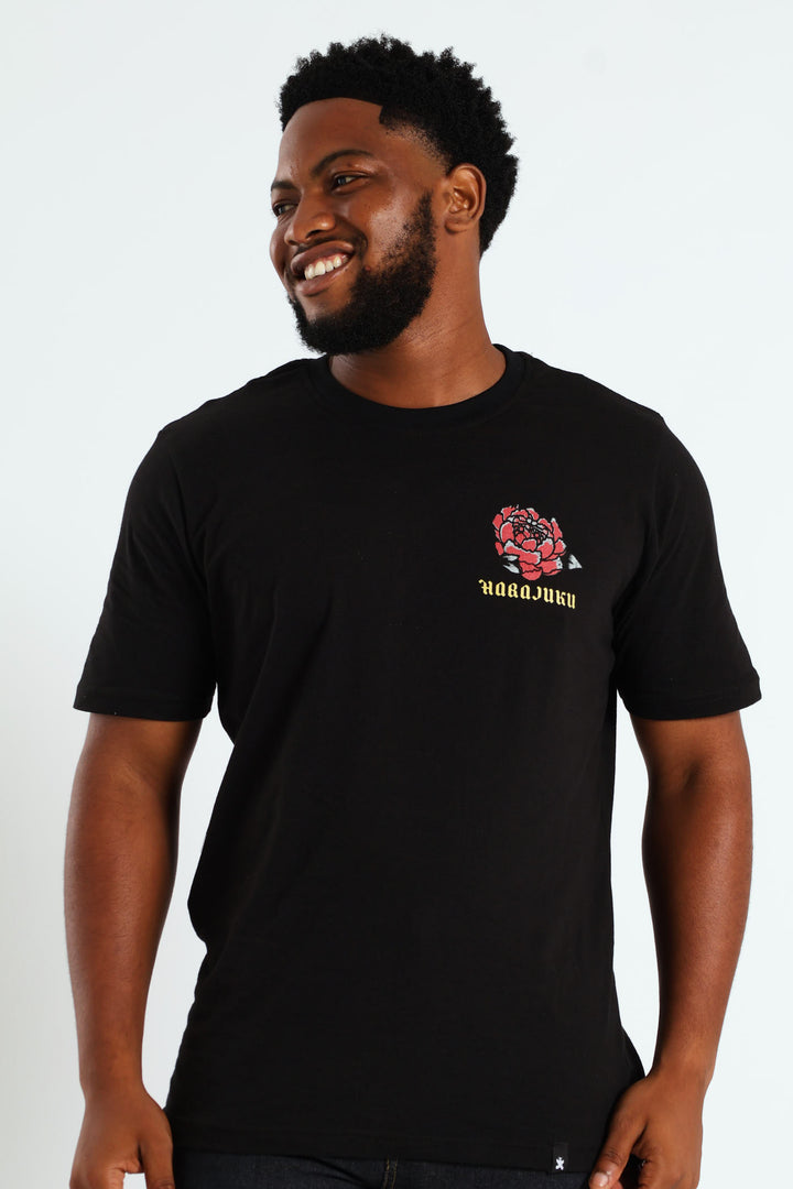 Tiger Back & Front Tee - Black