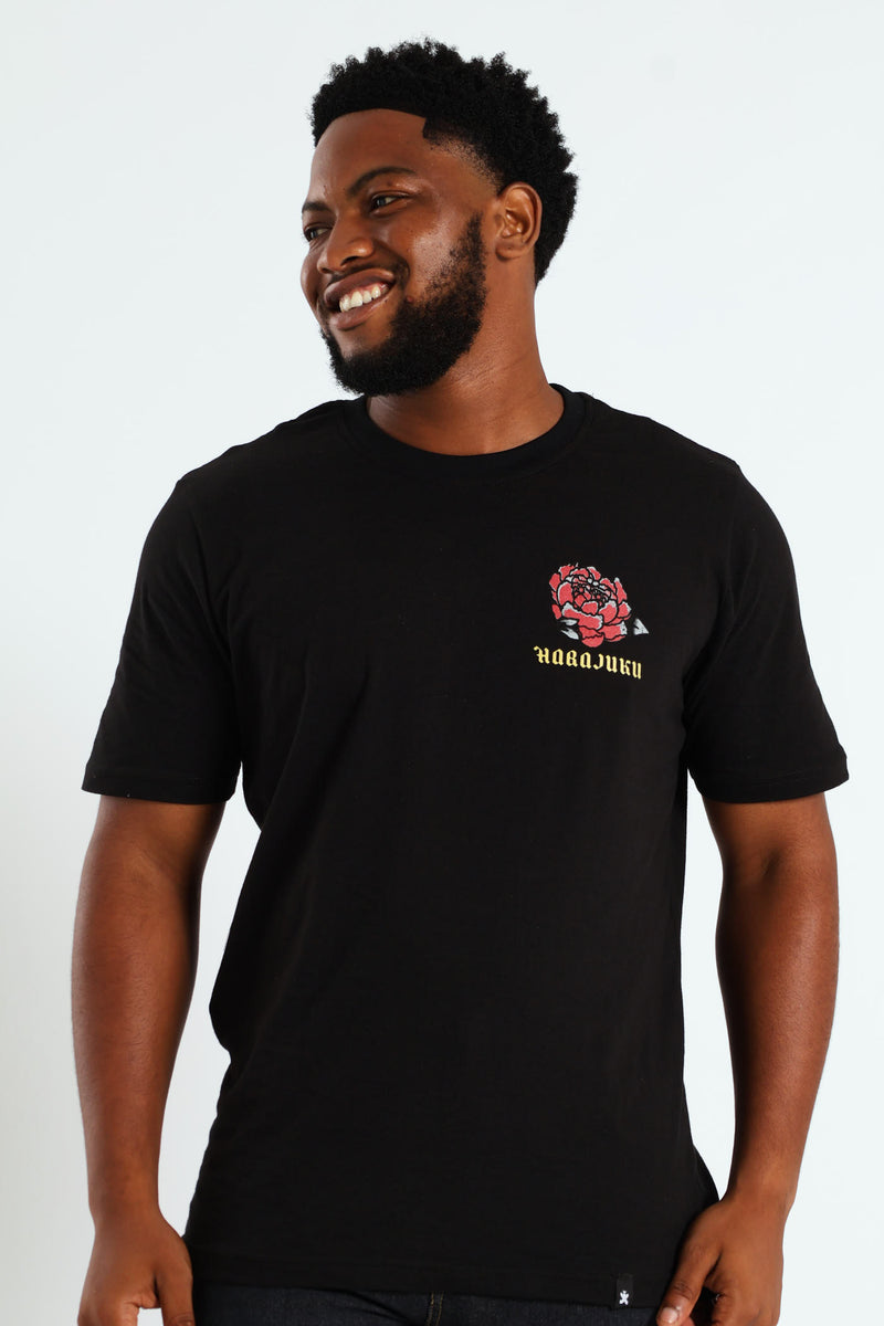 Tiger Back & Front Tee - Black