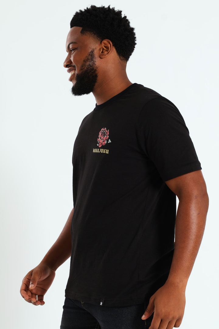 Tiger Back & Front Tee - Black