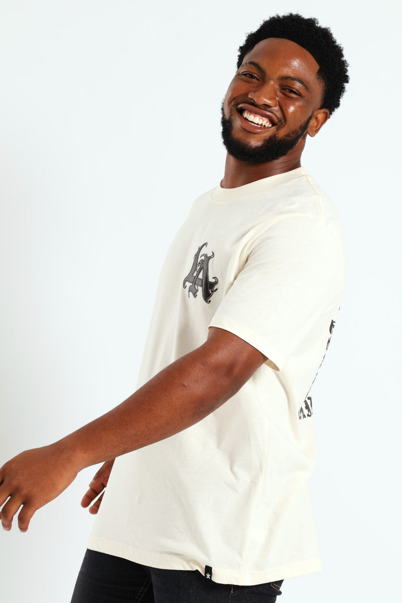 LA Puff Print Tee - Off White