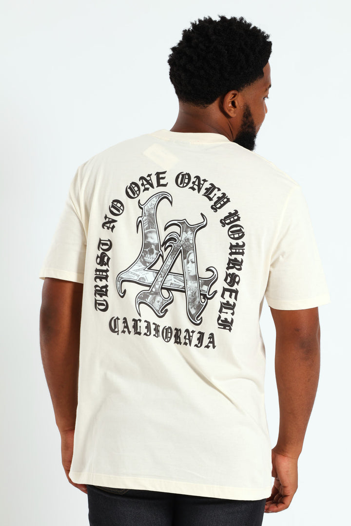 LA Puff Print Tee - Off White
