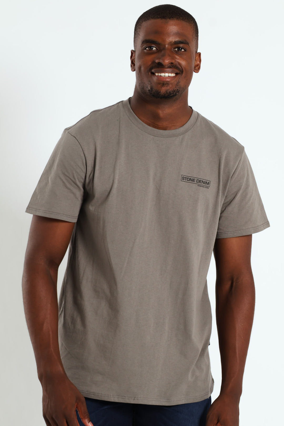 Core Front & Back Print Tee - Gunmetal