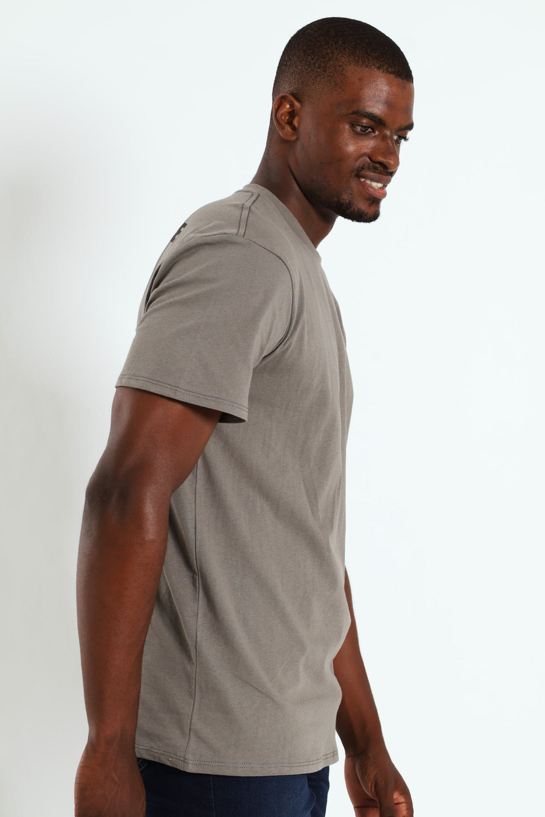 Core Front & Back Print Tee - Gunmetal