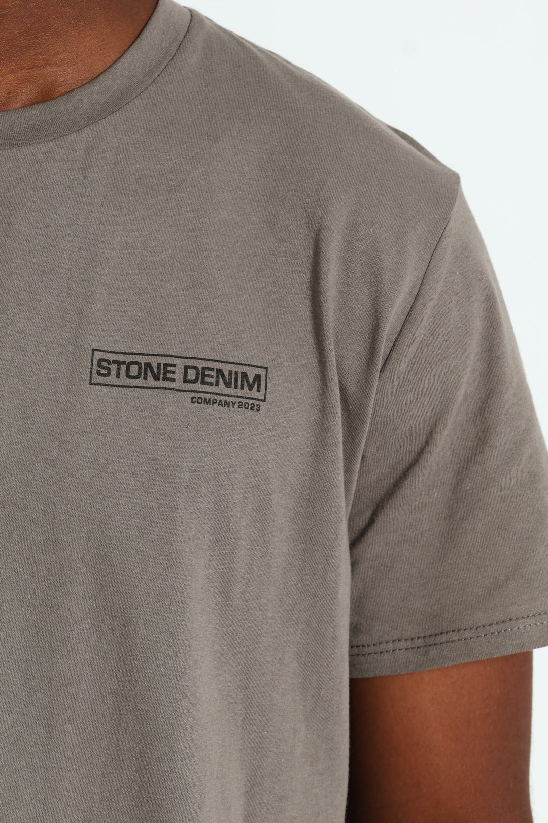 Core Front & Back Print Tee - Gunmetal