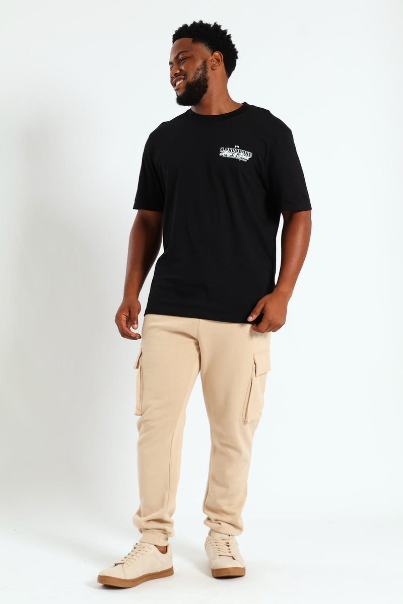 Logo Print Tee - Black
