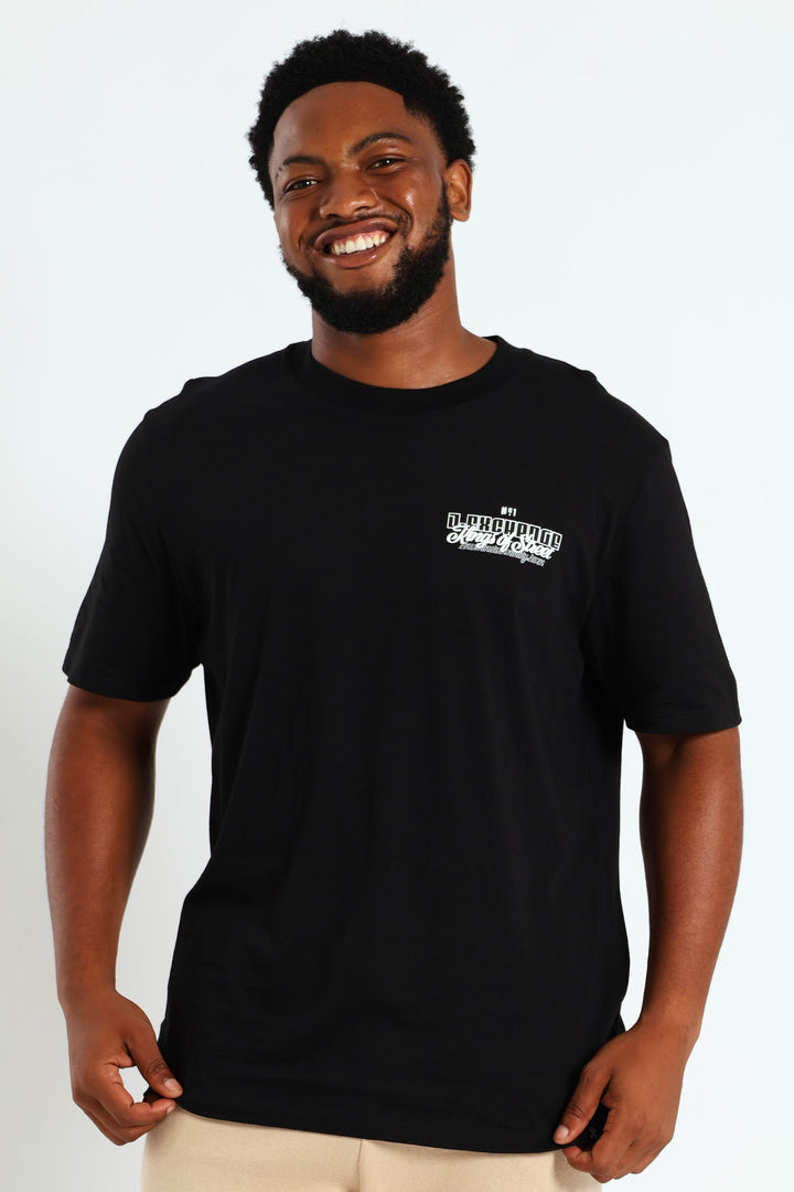 Logo Print Tee - Black