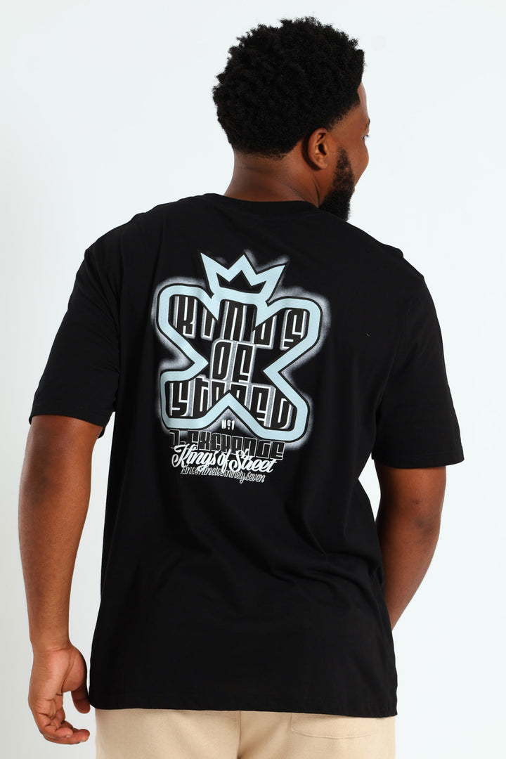 Logo Print Tee - Black