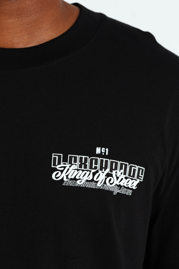 Logo Print Tee - Black