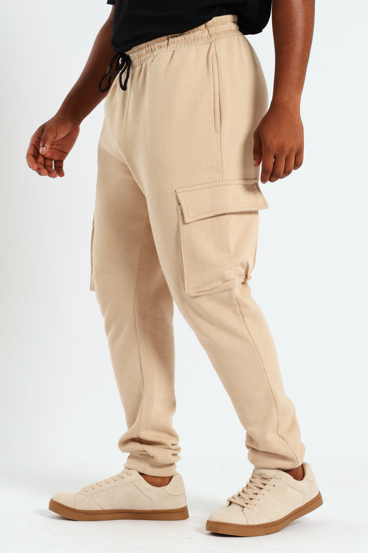 Cargo Fleece Jogger - Light Stone