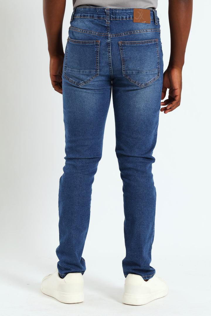 Super Skinny Ripped Denim - Dark Wash