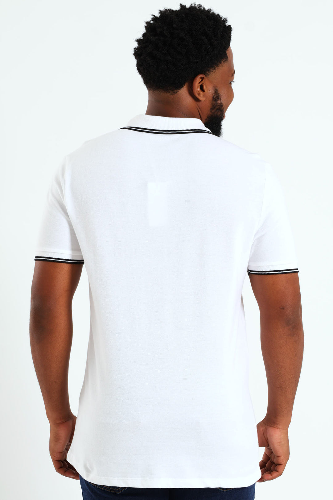 Tipped Core Polo Golfer - White