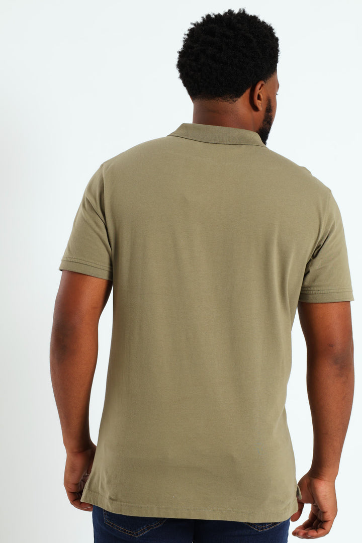 Hm Polo Za Tee - Olive