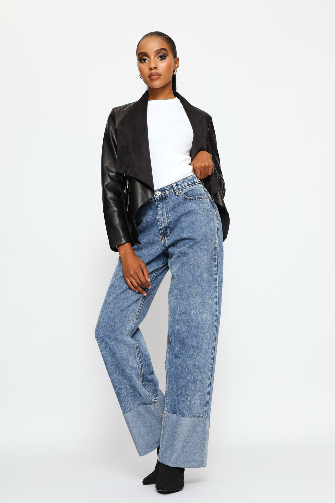 Plain Rib Pullover - White