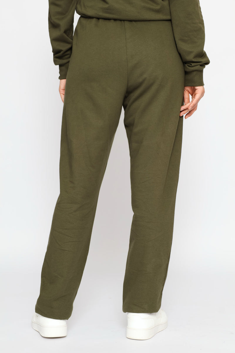 Pinched Seam Wide Leg Pants - Dark Fatigue