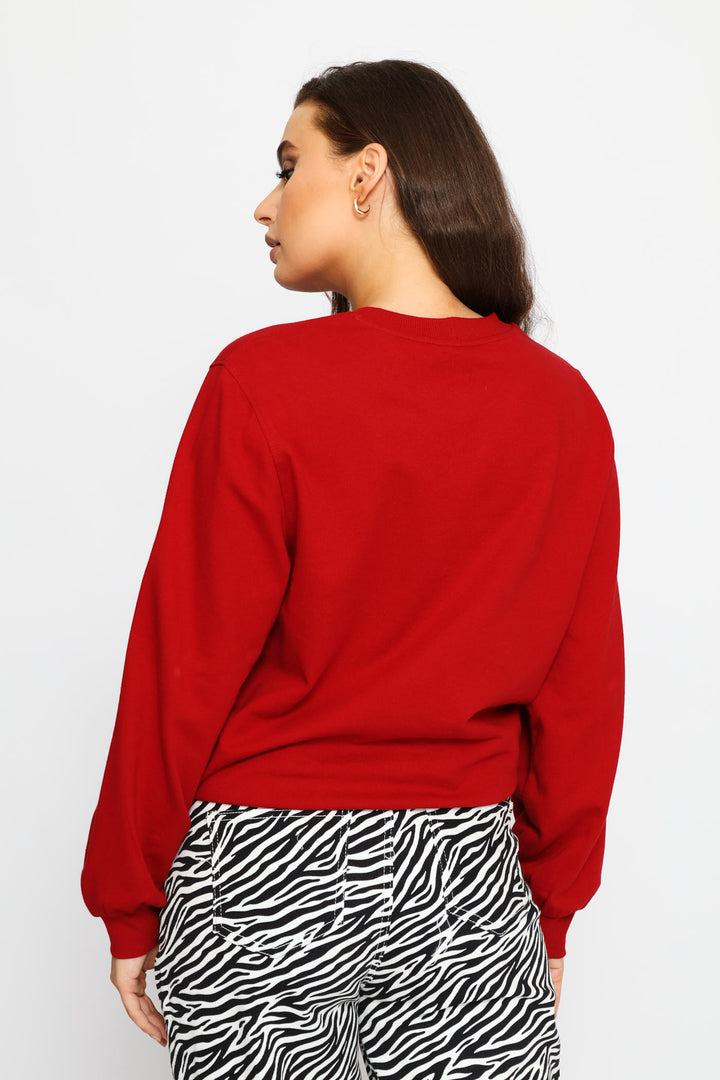 Long Sleeve Floral Cornelli Pullover - Rust