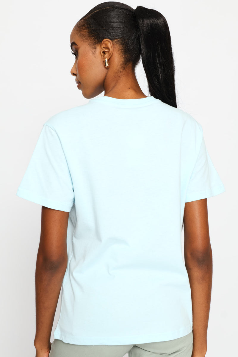 Icon With Foil Earring Regular Tee - Aqua