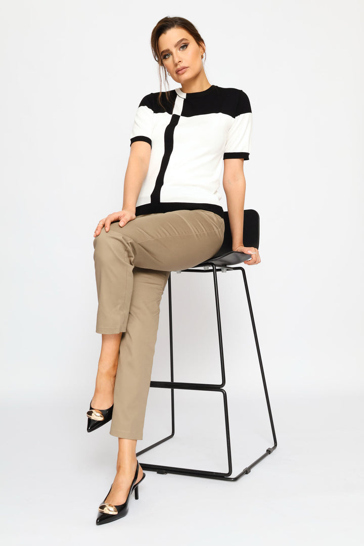 Monochrome Pullover - White/Black